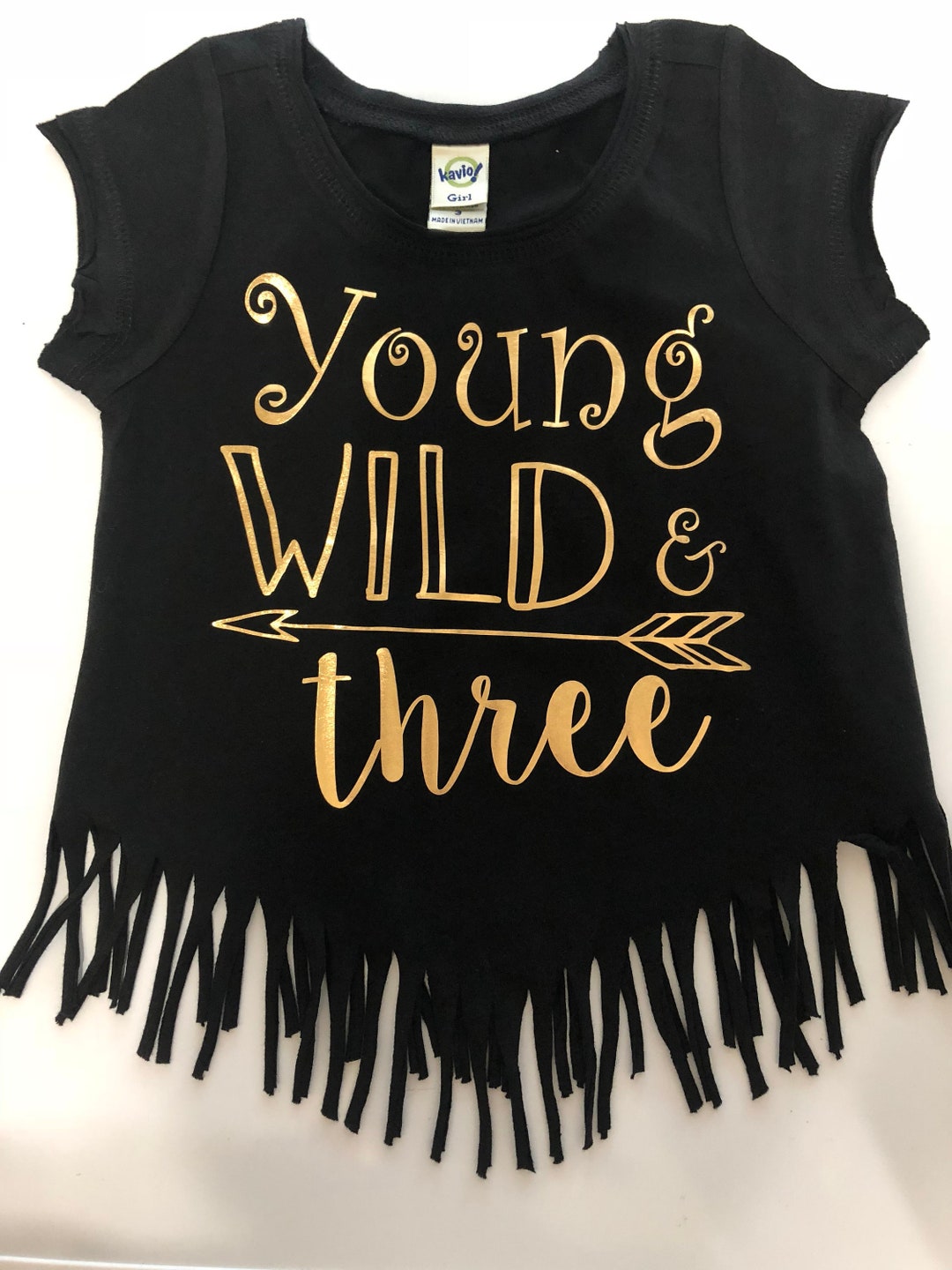 Girl's 3rd Birthday Shirt Young Wild and Three 3rd - Etsy