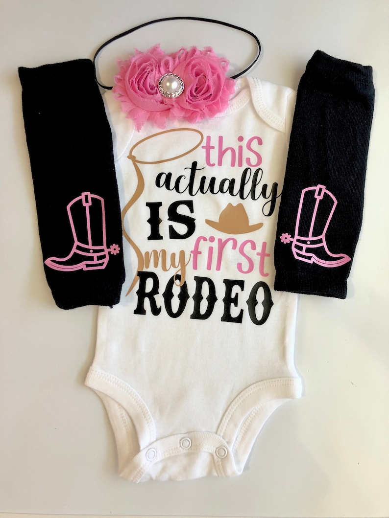 Baby Girl Outfit my 1st Rodeo Baby Girl Outfit Cowgirl Etsy
