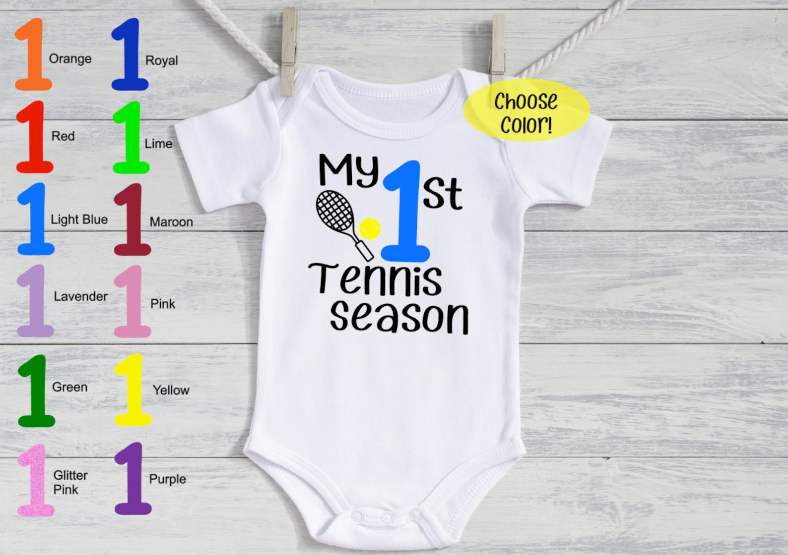 My 1st Tennis Season Unisex baby outfit Unisex baby Tennis Etsy.de