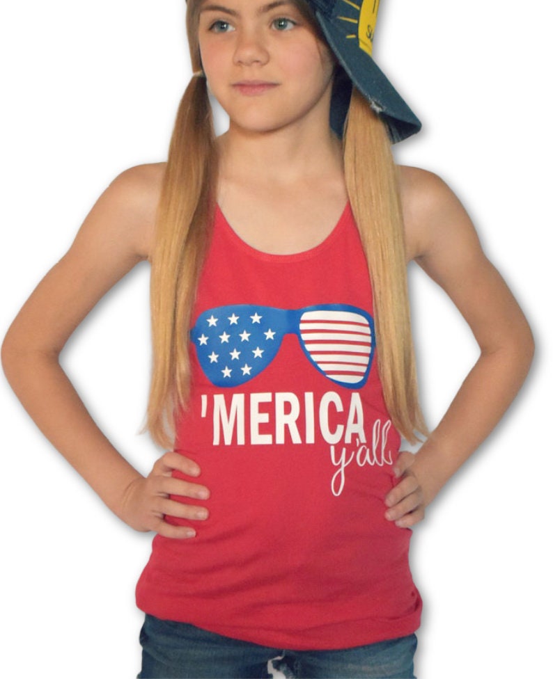 Girl's tank- 'Merica Y'all