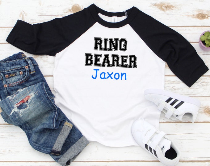 Ring Bearer Shirt - Ring Bearer Gift- Wedding Party gift- Ring bearer  shirt--- Personalized ring bearer--