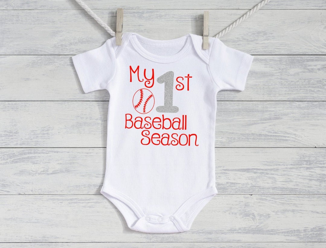 Baby Girl Baseball Outfit My 1st Baseball Season Baseball Etsy