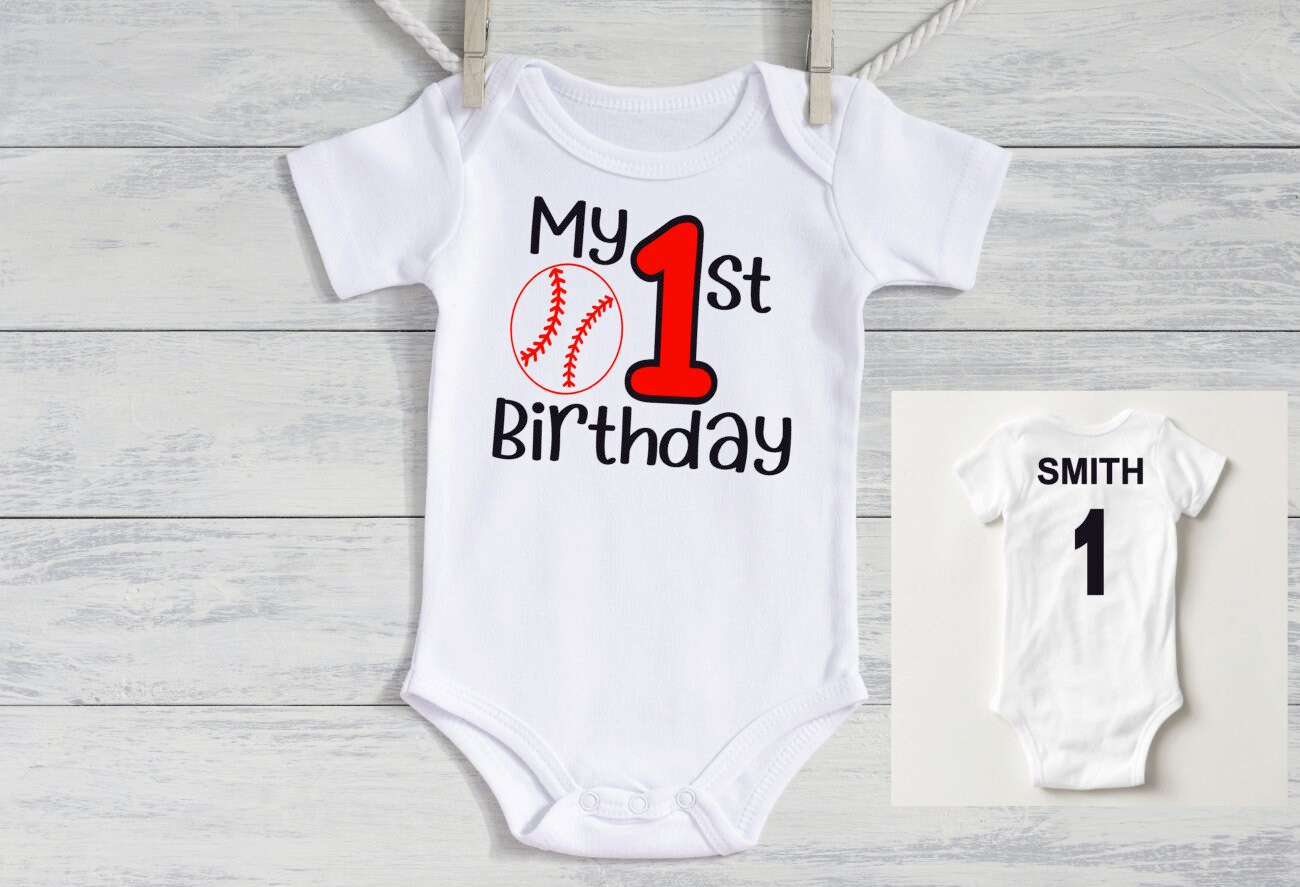 baby boy first birthday baseball outfit