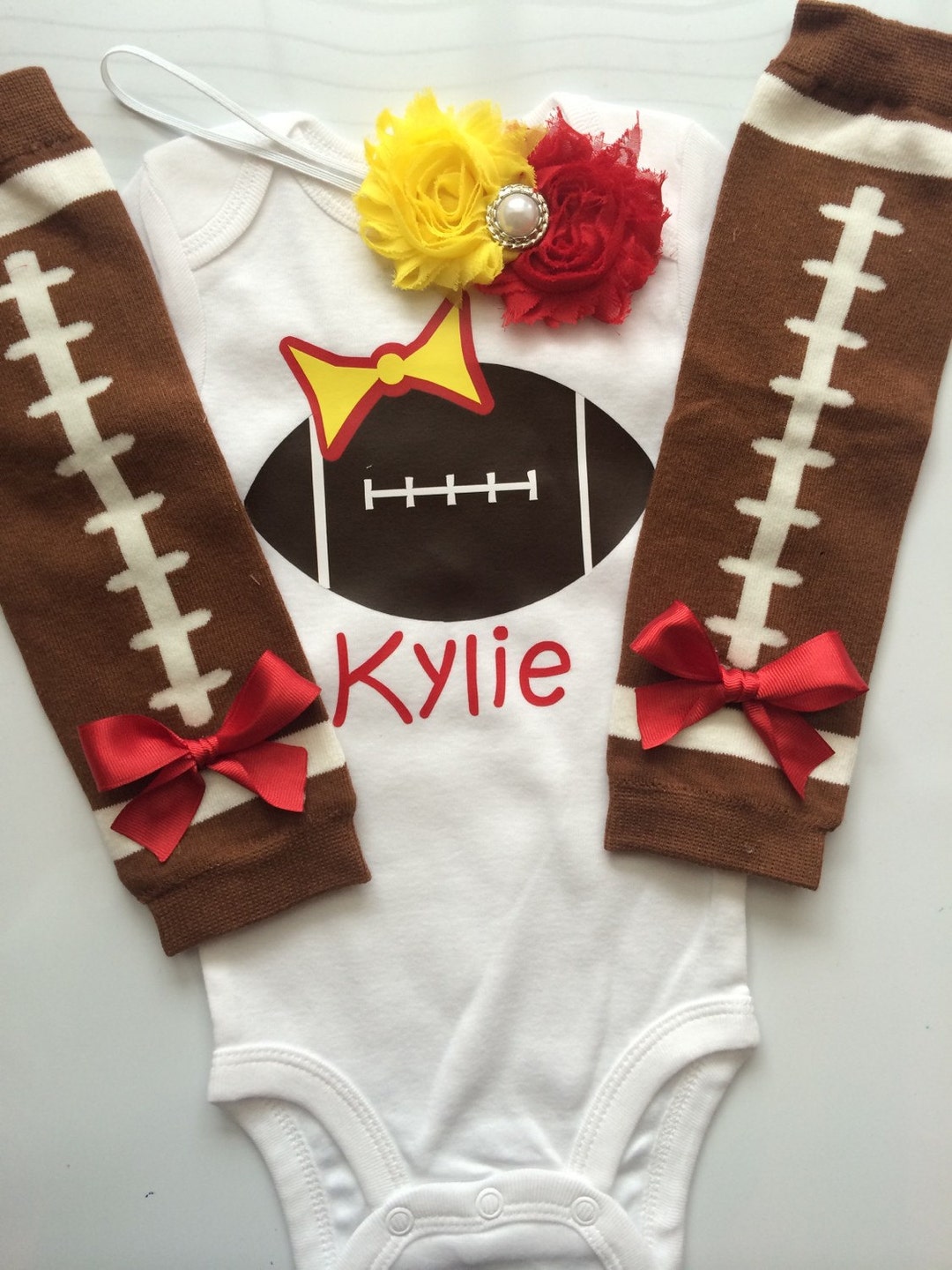 Baby Girl Football Outfit Personalized Baby Girl Outfit Kansas City