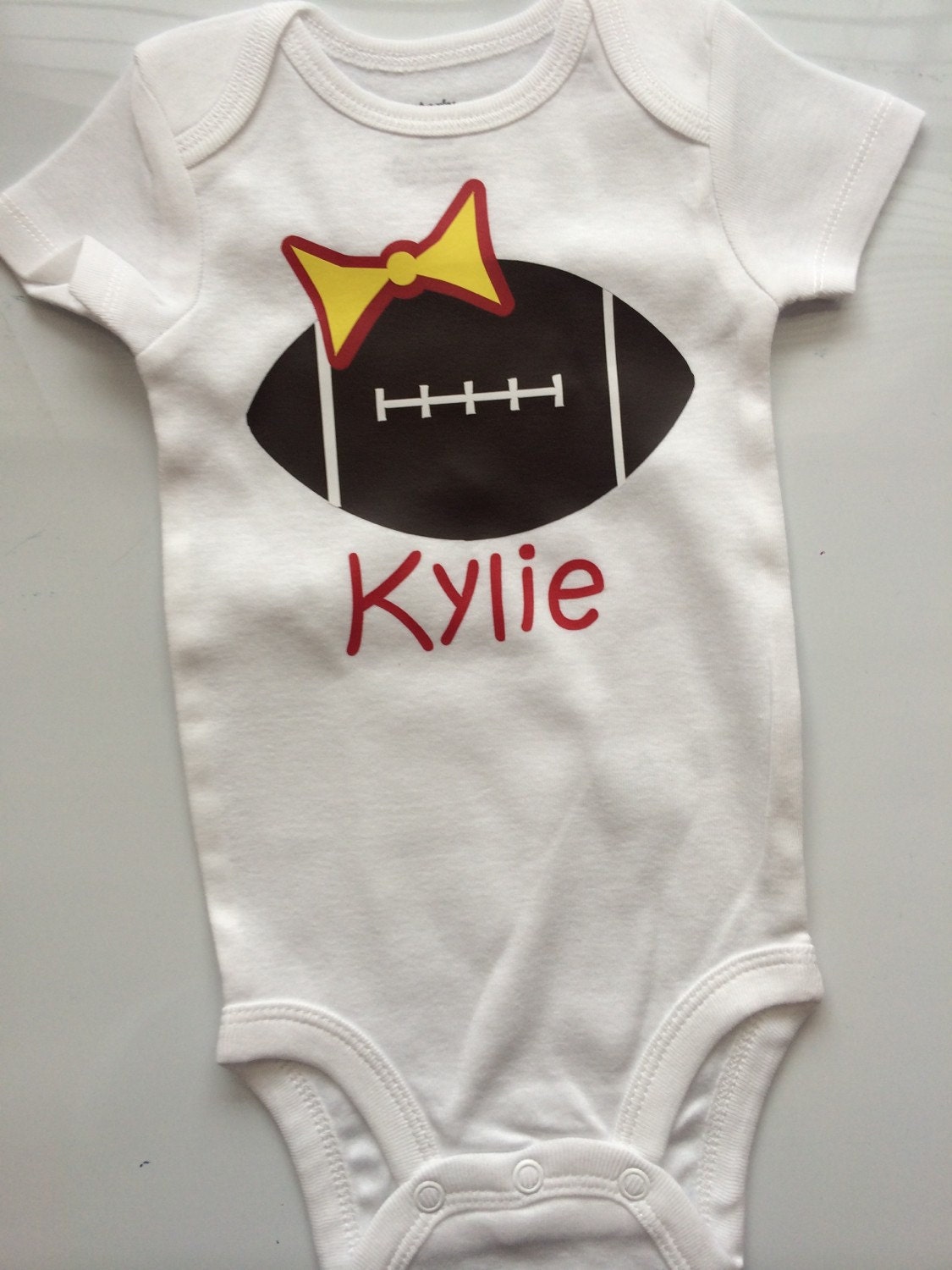 Baby Girl Football Outfit Personalized Baby Girl Outfit Etsy
