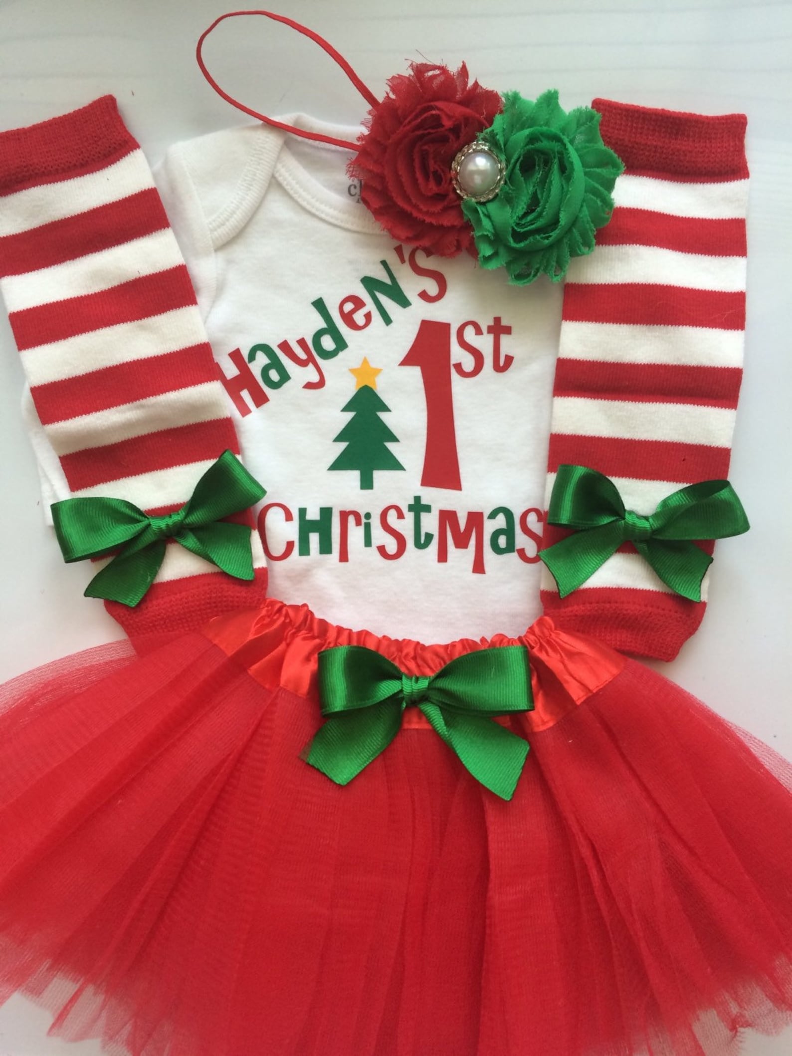 Baby Girl 1st Christmas Outfit Newborn and 3 Month My First Christmas — free download