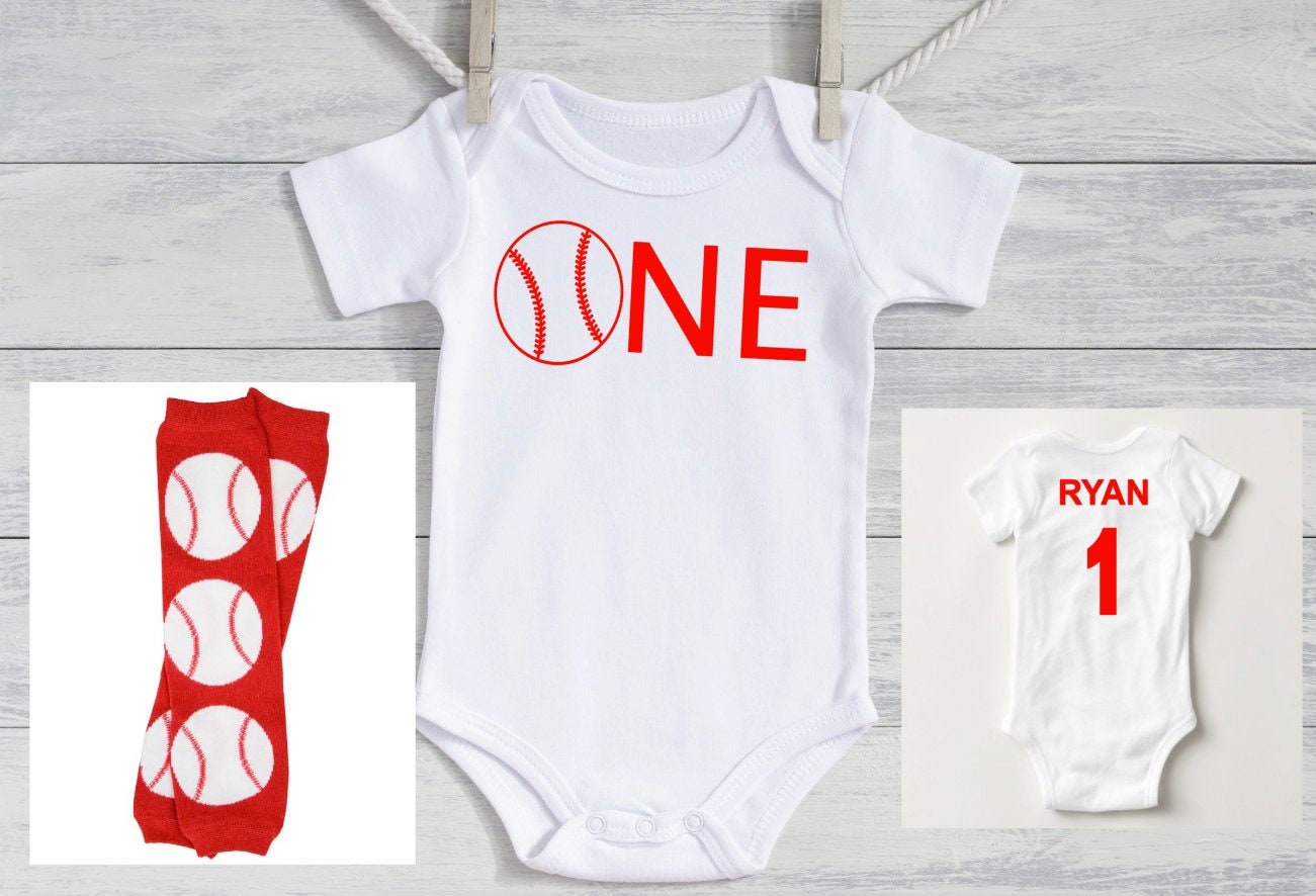 Baby boy 1st birthday outfit CUSTOM baseball first birthday outfit