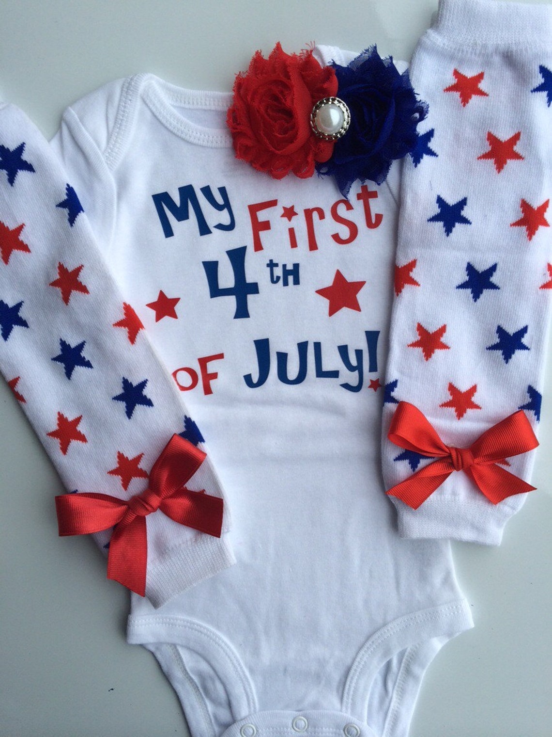 Baby Girl 4th of July Outfit 4th of July Leg Wamers Etsy