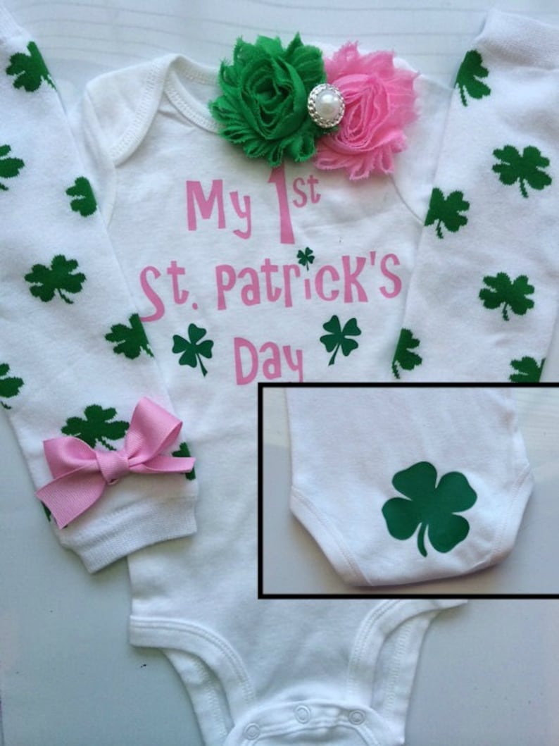 st patricks day baby sock