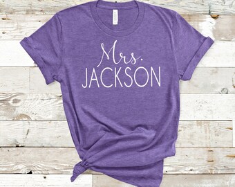 Personalized Bride shirt - Mrs. shirt - wedding shower gift for bride - Bride gift - Engagement gift- Bride shirt - CUSTOM