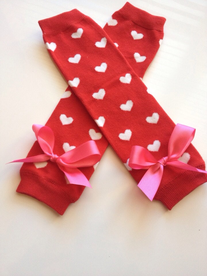 Baby Girl 1st Valentine's Day Outfit Heart Legwarmers Etsy