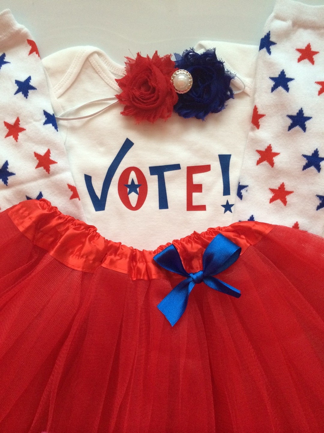 TODDLER Girl Patriotic Outfit Red White Blue Girl Outfit Red White Blue