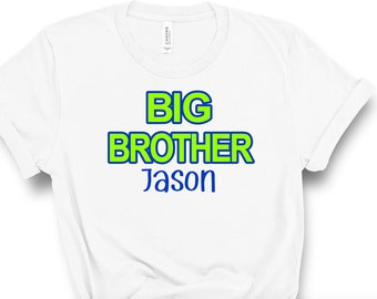 Big Brother Shirt- Big Bro top - personalized Big Brother shirt - Gift for Big Brother - sizes infant through toddler