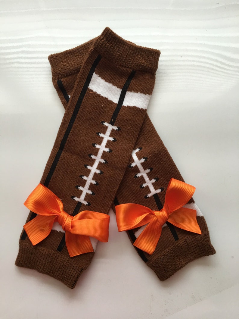 Baby Girl outfit My 1st Football Season baby girl outfit football legwarmers Newborn Football outfit Preemie-24 month GREEN ORANGE image 2