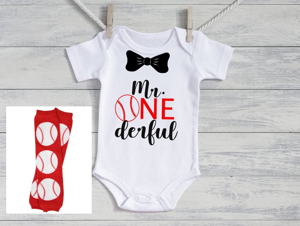 baby boy first birthday baseball outfit