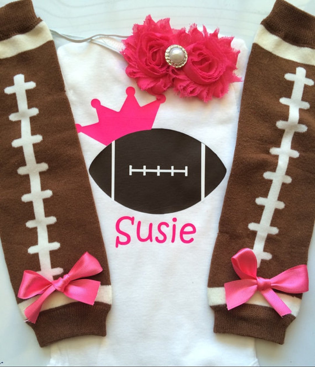 Baby Girl Football Outfit Personalized Baby Girl Outfit Football