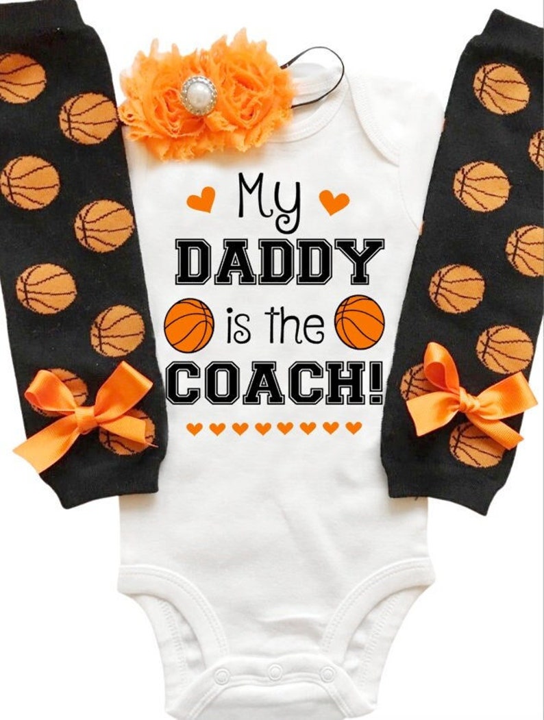 Baby Girl Basketball Outfit - My 1st Basketball Season outfit- Basketball legwarmers - basketball baby outfit - baby girl photo prop bild 2