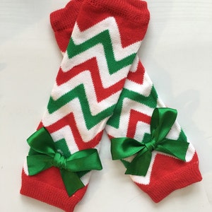 Baby Girl 1st Christmas outfit Preemie Newborn and 3 month My first Christmas Outfit Chevron print-choose your pieces image 3