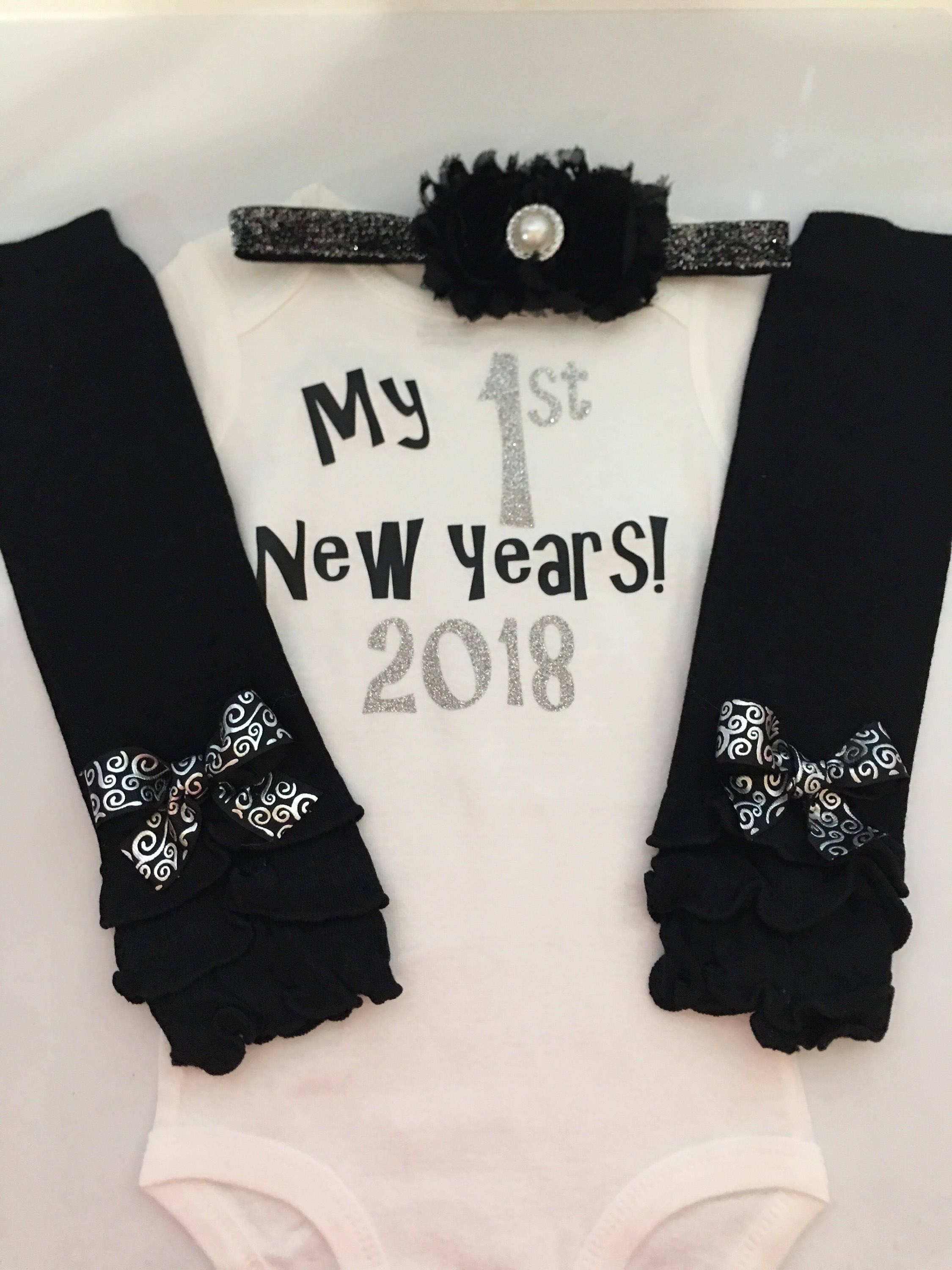 Baby girl 1st New years outfit my first new years outfit Etsy