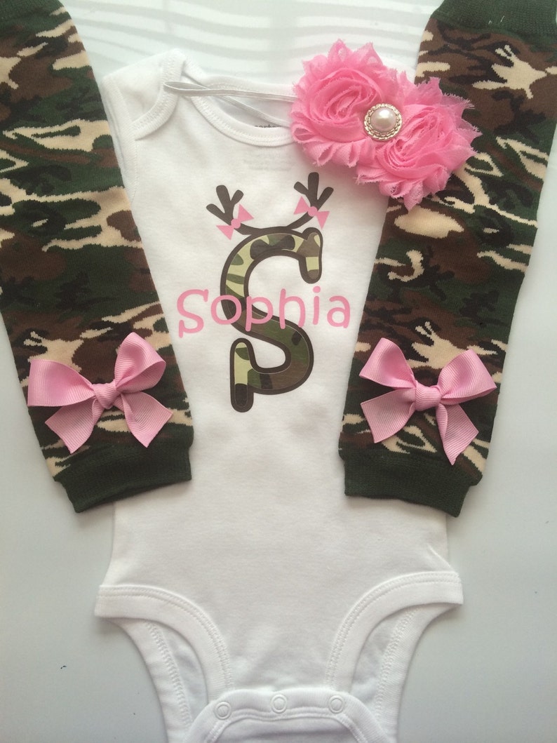 Baby Girl CAMO Hunting Outfit Newborn Outfit Personalized Etsy