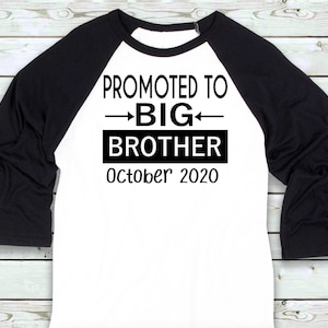 Big Brother shirt- big brother baseball shirt- Big Brother Raglan- personalized big brother t shirt- Promoted to Big Brother- COLOR OPTIONS