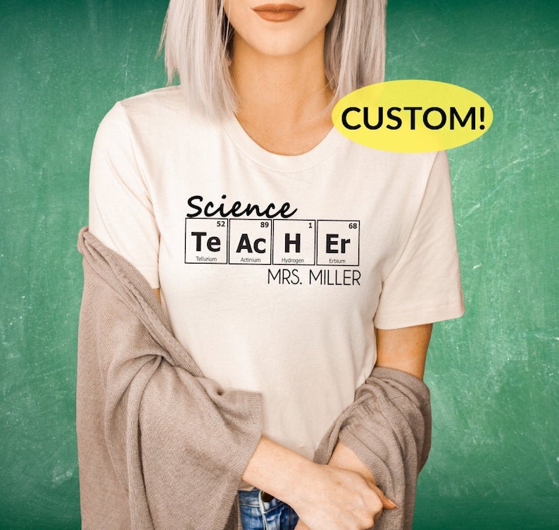 Science Teacher Shirt Gift for Teacher Personalized Teacher Etsy