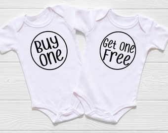 Gemelos unisex - Niña gemela - Niños gemelos - Idea de regalo para gemelos - Mejores amigos gemelos - Traje divertido para gemelos - Ropa para gemelos - Compre uno y llévese otro gratis
