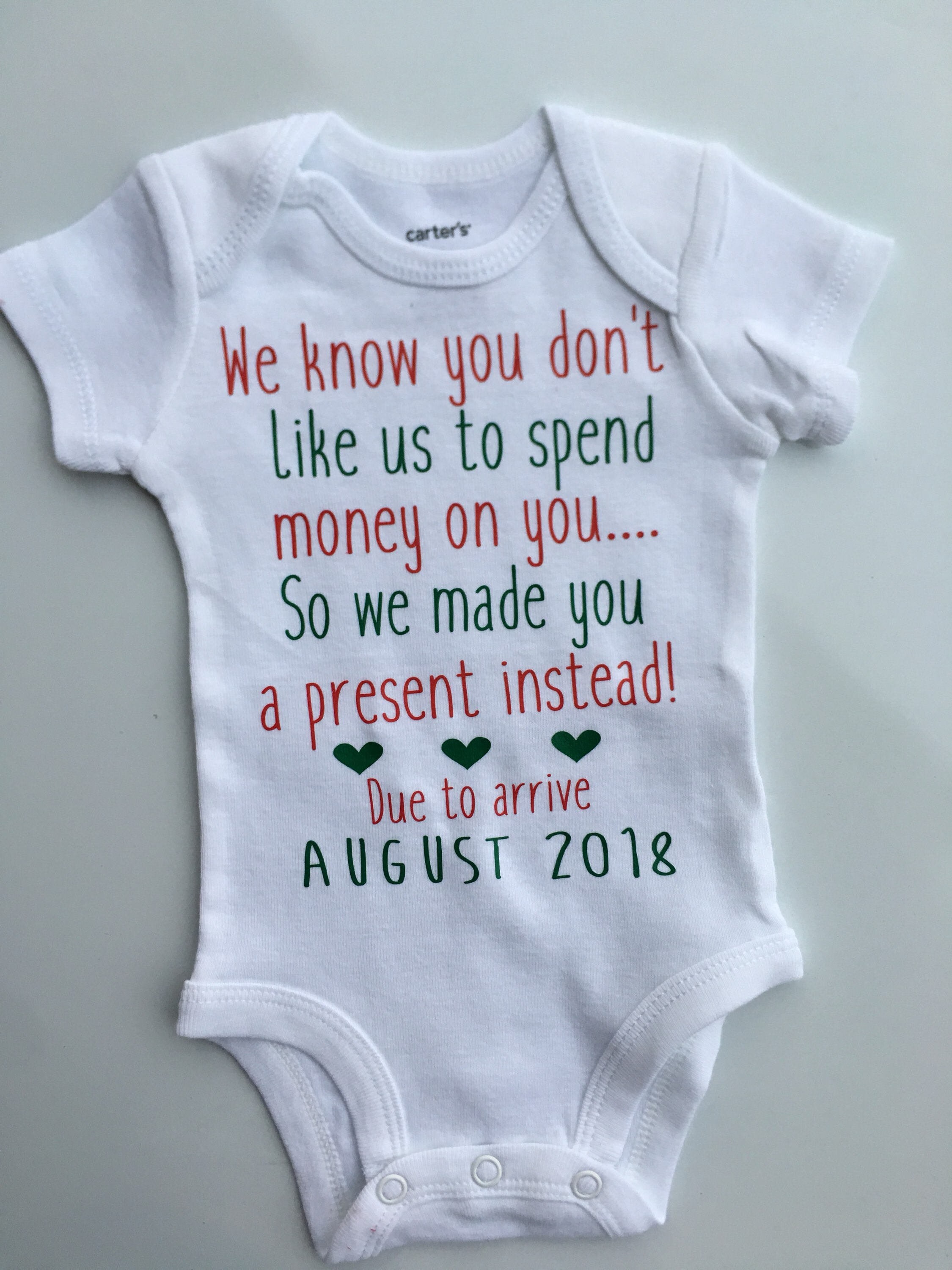 Christmas Pregnancy Announcement Idea Pregnancy Reveal baby Etsy