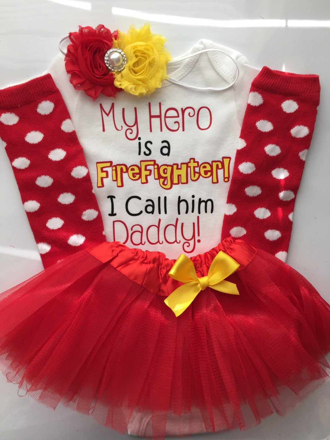 baby girl firefighter outfit