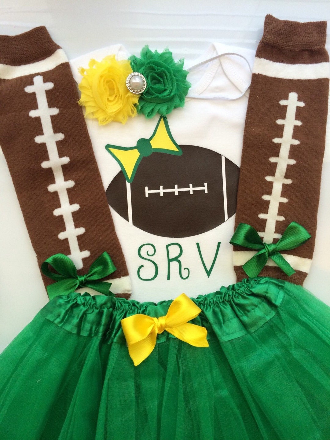 TODDLER Girl Football Outfit Personalized Baby Girl Outfit Etsy
