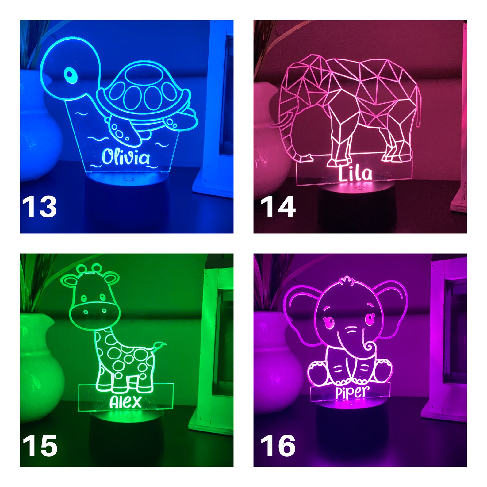 Personalized Kid's Night Light LED Night Light CUSTOM Etsy