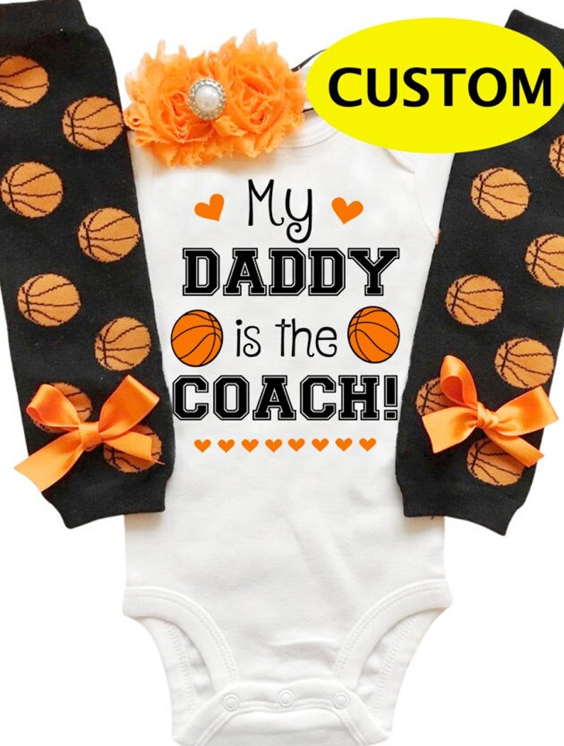 Baby Girl Basketball Outfit - My 1st Basketball Season outfit- Basketball legwarmers - basketball baby outfit - baby girl photo prop bild 1