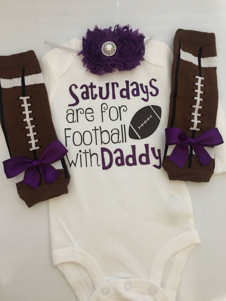 Baby Girl Football Outfit Newborn Football Saturdays Are Etsy