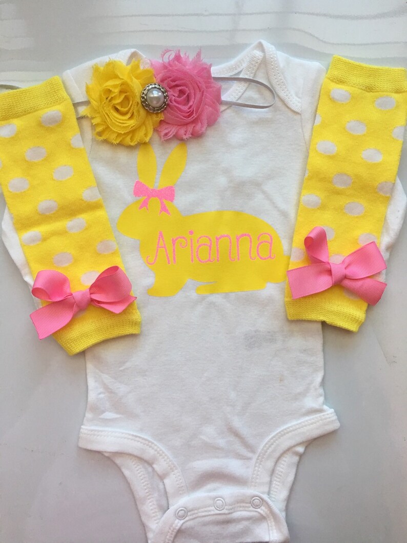 Baby Girl Easter Outfit Personalized Easter Clothes Baby Etsy