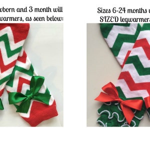 Baby Girl 1st Christmas outfit Preemie Newborn and 3 month My first Christmas Outfit Chevron print-choose your pieces image 5