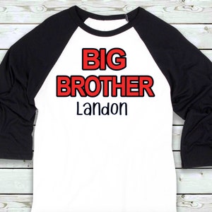 Big Brother shirt - big brother announcement - big brother gift- personalized big brother