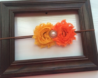 Baby girl thanksgiving headband- baby headband- thanksgiving bow- newborn thanksgiving headband