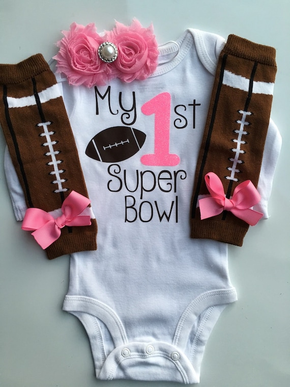 Baby Girl Outfit my 1st Super Bowl Baby Girl Outfit Football Legwarmers Newborn Football Outfit Preemie 24 Month color OPTIONS Etsy Canada