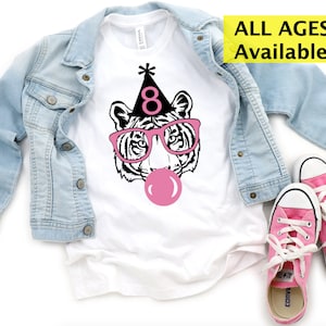Girls birthday shirt - zoo birthday - safari birthday - wild birthday - Tiger Birthday shirt - All ages