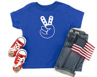 4th of July shirt - Kid's patriotic shirt - Peace shirt - Children's 4th of July shirt - Toddler, Youth and Adult Sizes