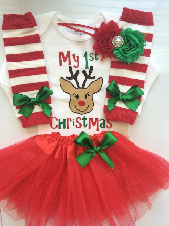 newborn girl first christmas outfit