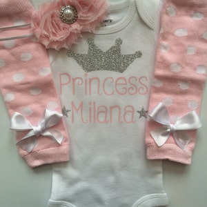 Baby Girl outfit -Coming home outfit - Newborn baby clothes - Personalized baby outfit -Newborn photo prop outfit- sizes preemie-24 months