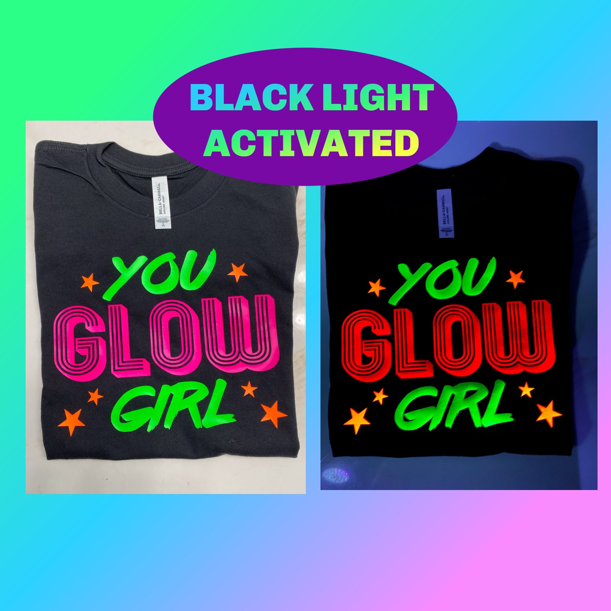 Glow in the dark  Glow birthday party, Glow shirt, Blacklight party