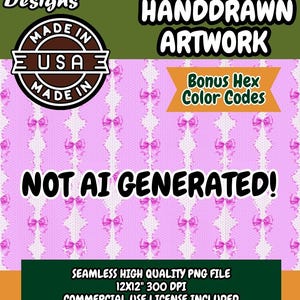 Modèle sans couture mauve jolis noeuds, papier numérique dessiné à la main 300 dpi PNG, téléchargement immédiat pour scrapbooking, fabrication de cartes, impression textile