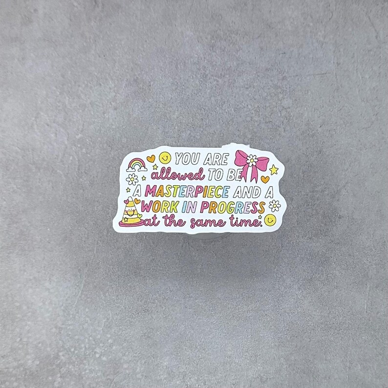 Masterpiece and Work in Progress Sticker - Etsy