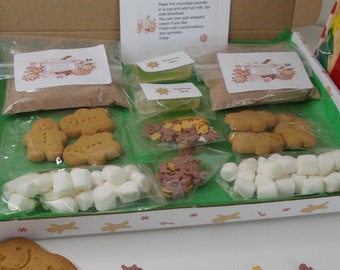 Gingerbread Hot Chocolate kit, letter box gift box, Includes  UK P&P, Hug in a mug gift set, Christmas eve box