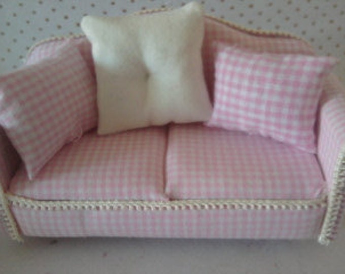 Pink and White Dollhouse Sofa Shabby Chic Style.miniature Etsy