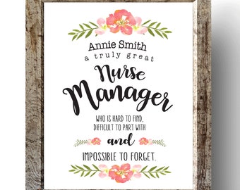 Nurse Manager Gift Nurse Gift A Truly Great Nurse Manager Etsy