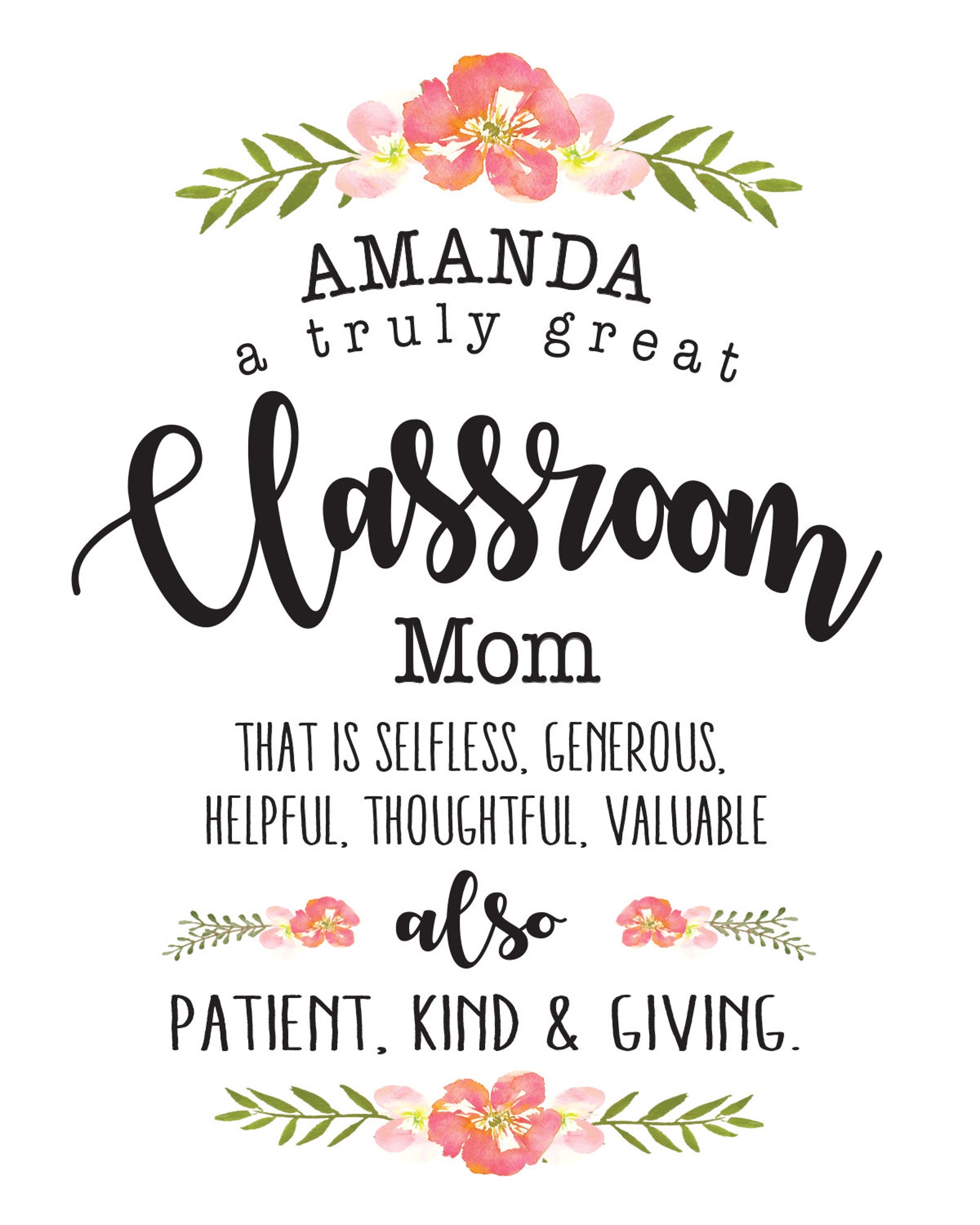 Classroom Mom Gift Class Mom Gift Teacher Appreciation Etsy