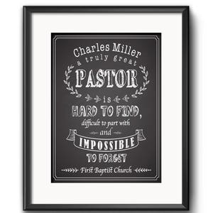 Pastor Gift Pastor Appreciation Wall Decor Minister Gift Personalized Pastor Gift Religious Art Christian Wall Decor A Truly great pastor